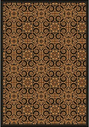Joy Carpets Any Day Matinee Antique Scroll Brown